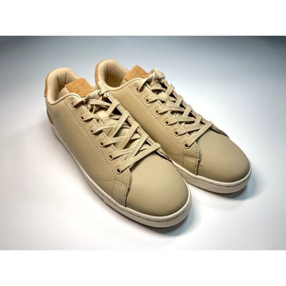 Toms Mens Sz 11.5 Travel Lite 2.0 Sneakers Tan Leather Lace-Up Cushioned Travel